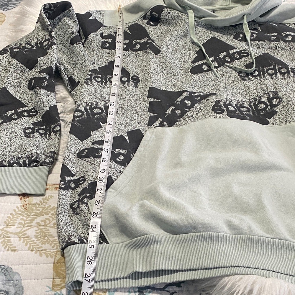 Adidas Gray Patterned Hoodie - Picture 7 of 8